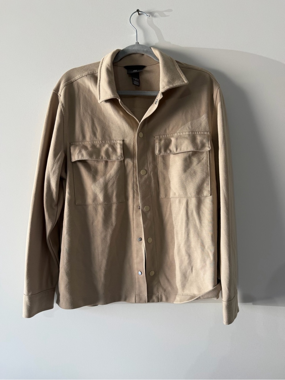 H&M Beige Lightweight Shirt Jacket